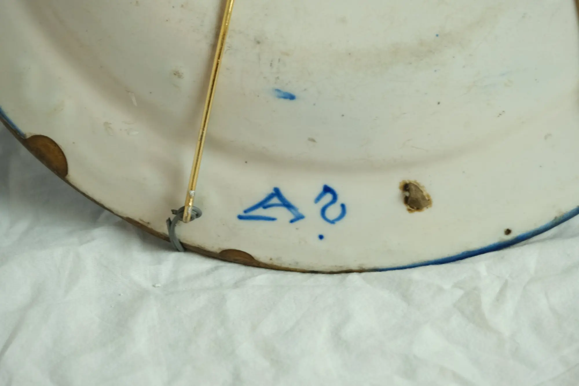 Plato Ovalado del Siglo XIX en Cerámica Azul y Blanca, Objetos Decorativos, Siglo XIX · vista 5/6