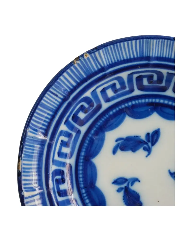 Plato Decorativo del Siglo XIX en Cerámica Azul, Objetos Decorativos, Siglo XIX · vista 2/6