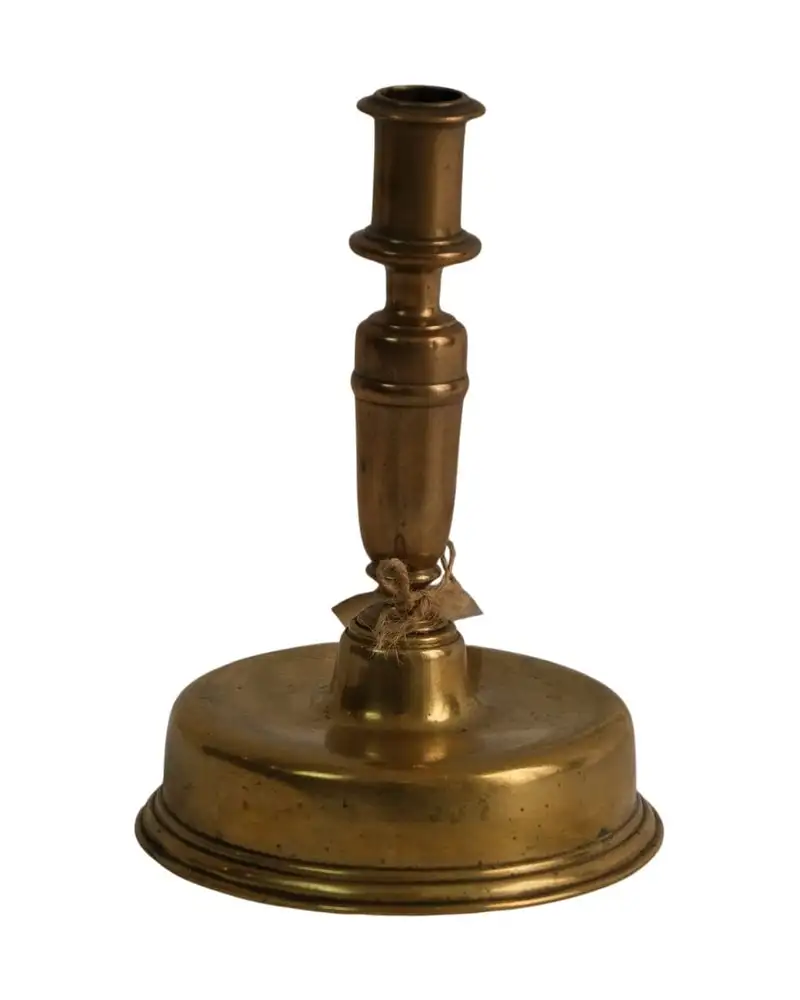 Candelabro de Bronce del Siglo XIX con Base Redonda