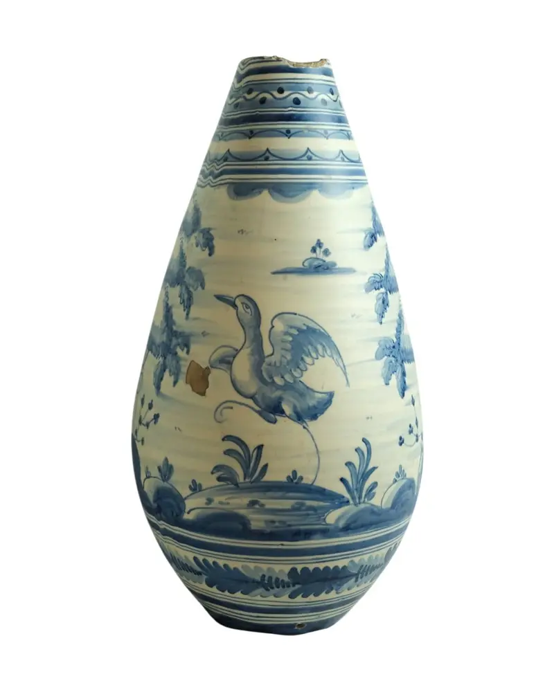 Jarrón del Siglo XVIII en Cerámica Azul y Blanca, Objetos Decorativos, Siglo XVIII · vista 2/9