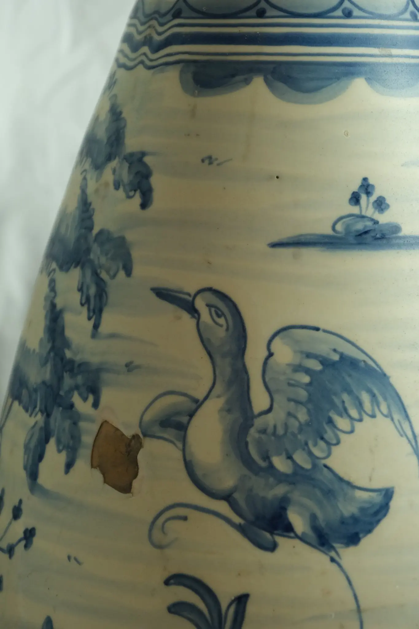 Jarrón del Siglo XVIII en Cerámica Azul y Blanca, Objetos Decorativos, Siglo XVIII · vista 7/9