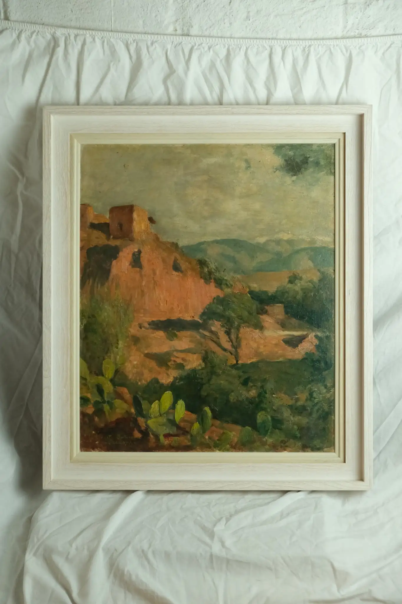 Pintura del Siglo XX de Paisaje con Edificios
