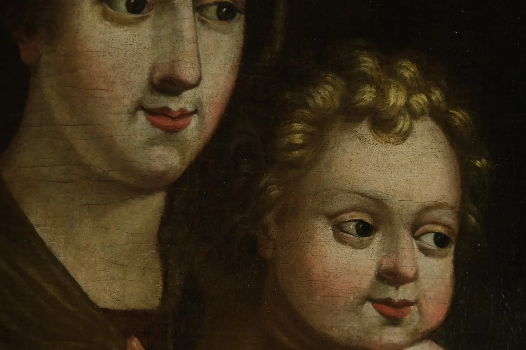 Pintura Religiosa del Siglo XVII de Virgen con Niño, Objetos Decorativos, Siglo XVII · vista 4/10