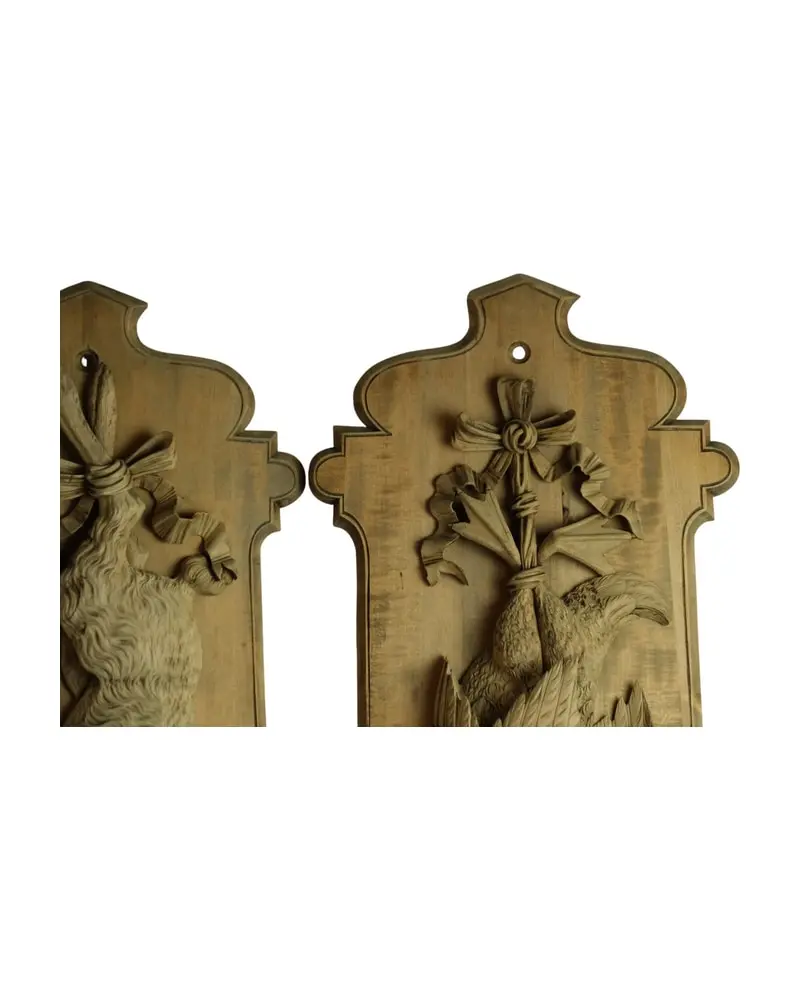 Paneles de Madera del Siglo XIX con Relieves de Caza, Objetos Decorativos, Siglo XIX · vista 7/13