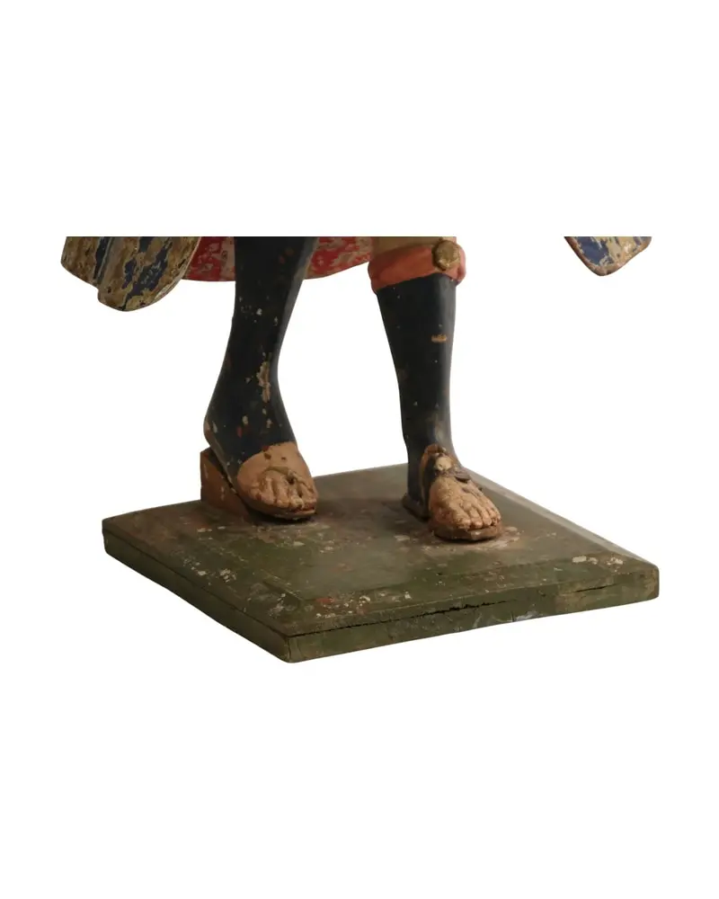 Figura de Niña del Siglo XIX en Madera Policromada, Objetos Decorativos, Siglo XIX · vista 6/10