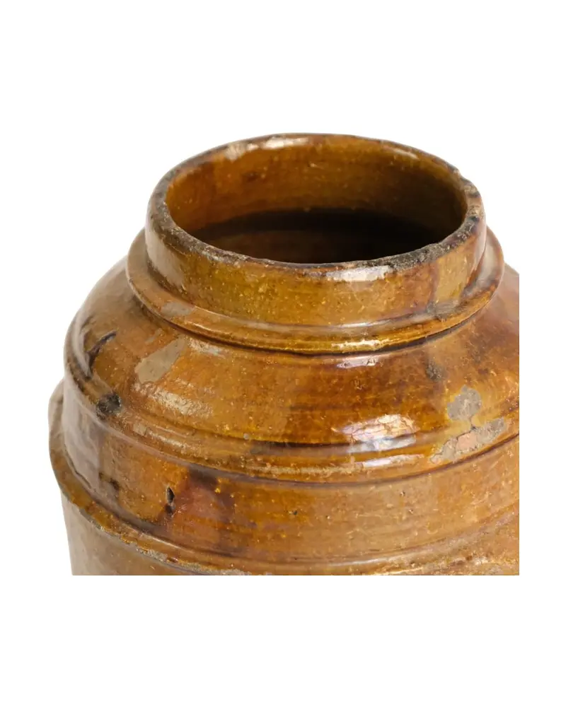 Jarra de Cerámica del Siglo XIX en Color Miel, Objetos Decorativos, Siglo XIX · vista 7/8