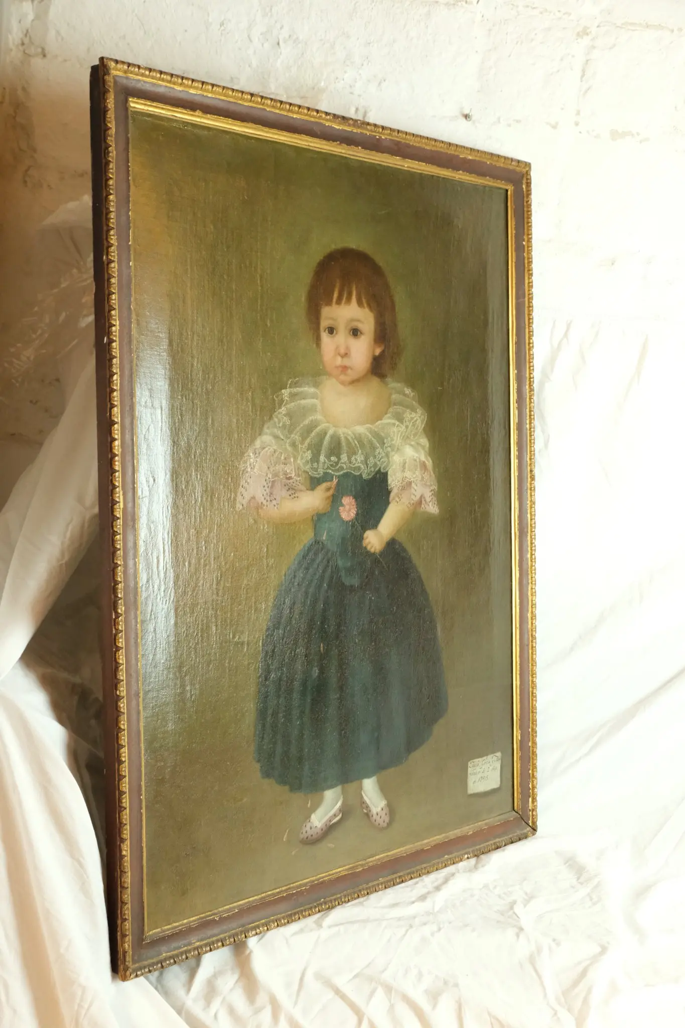 Retrato de Niña del Siglo XIX con Vestido Verde, Arte y Pintura, Siglo XIX · vista 9/11
