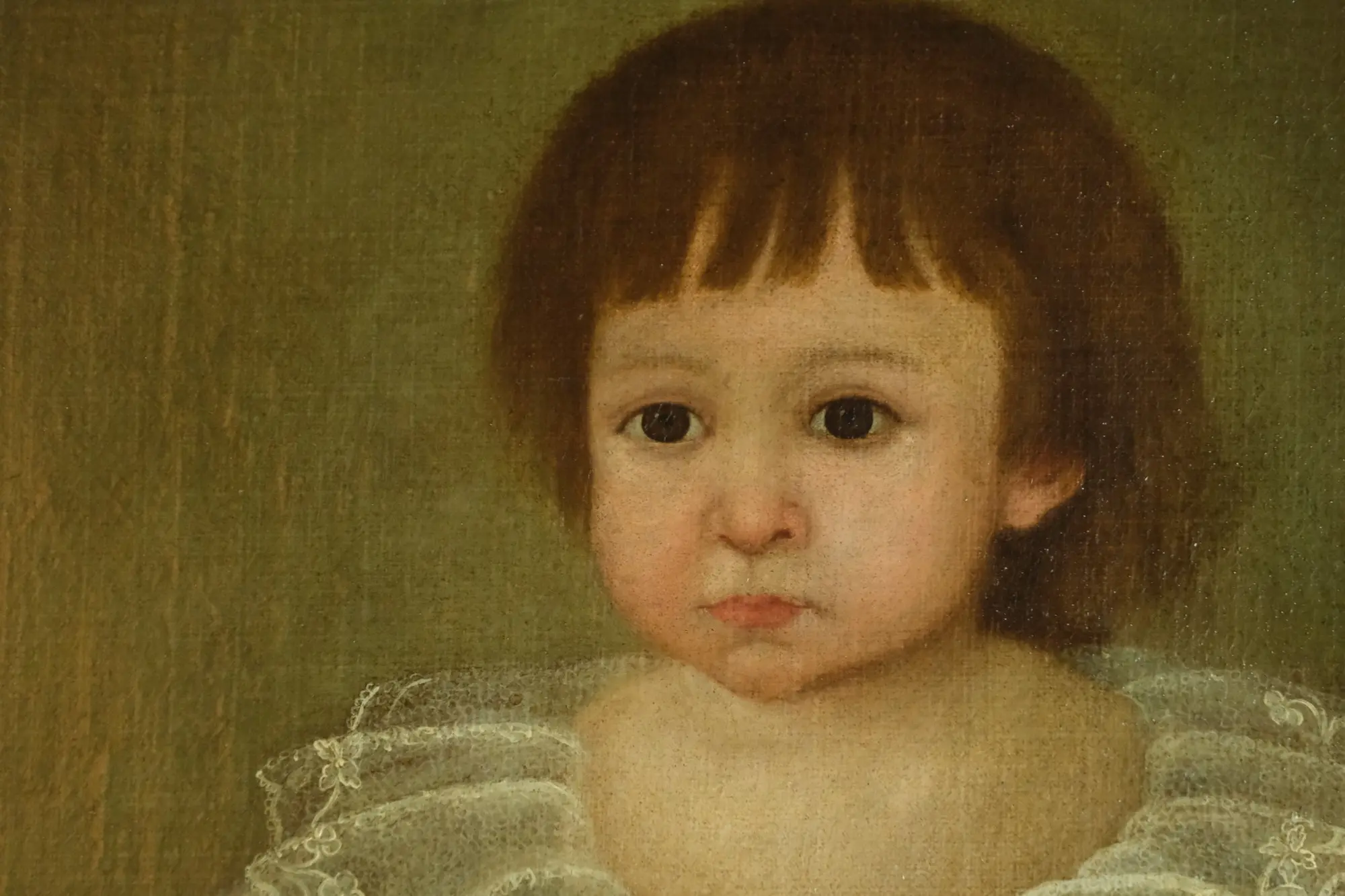 Retrato de Niña del Siglo XIX con Vestido Verde, Arte y Pintura, Siglo XIX · vista 8/11