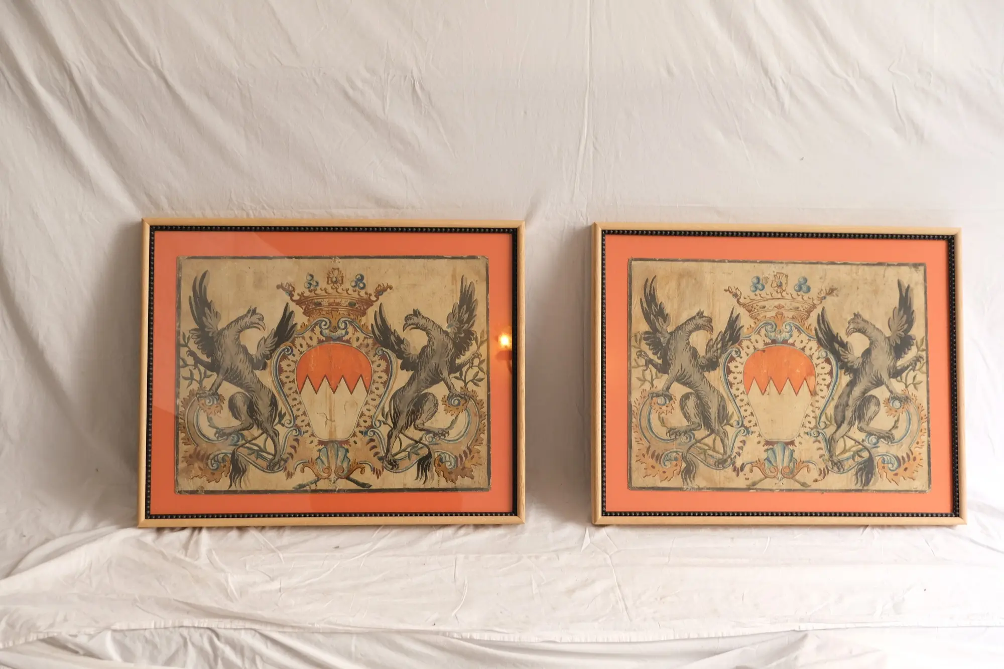 Grabado del Siglo XVIII con Escudo Heráldico y Águilas, Arte y Pintura, Siglo XVIII · vista 2/9