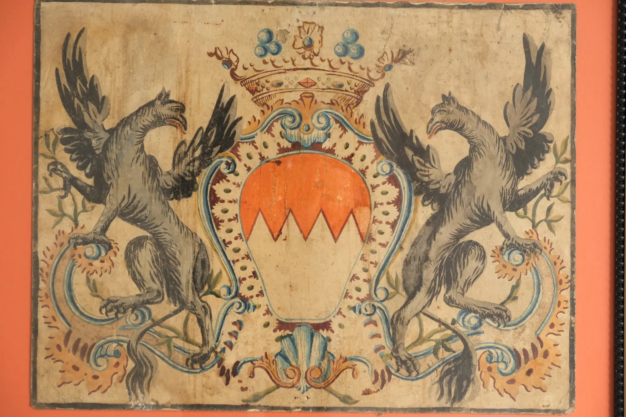 Grabado del Siglo XVIII con Escudo Heráldico y Águilas, Arte y Pintura, Siglo XVIII · vista 5/9