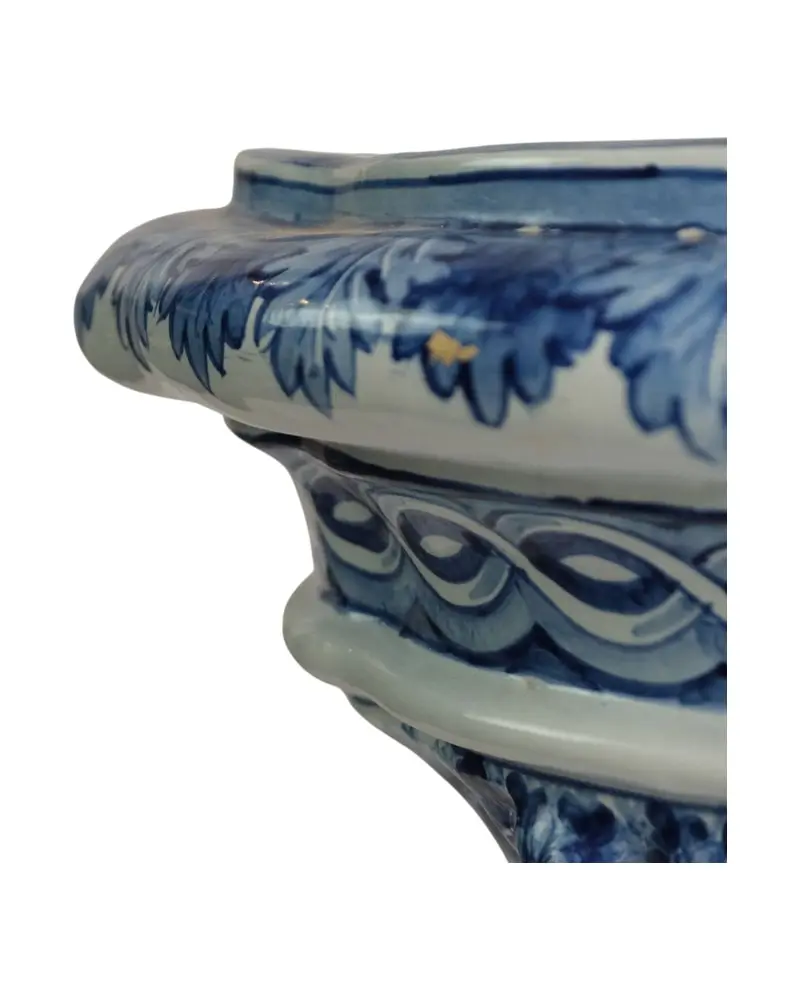 Jarrón de Cerámica del Siglo XIX con Motivos en Azul, Objetos Decorativos, Siglo XIX · vista 8/12
