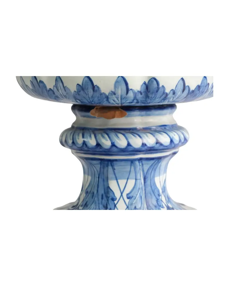 Jarrón de Cerámica del Siglo XIX con Motivos en Azul, Objetos Decorativos, Siglo XIX · vista 7/12