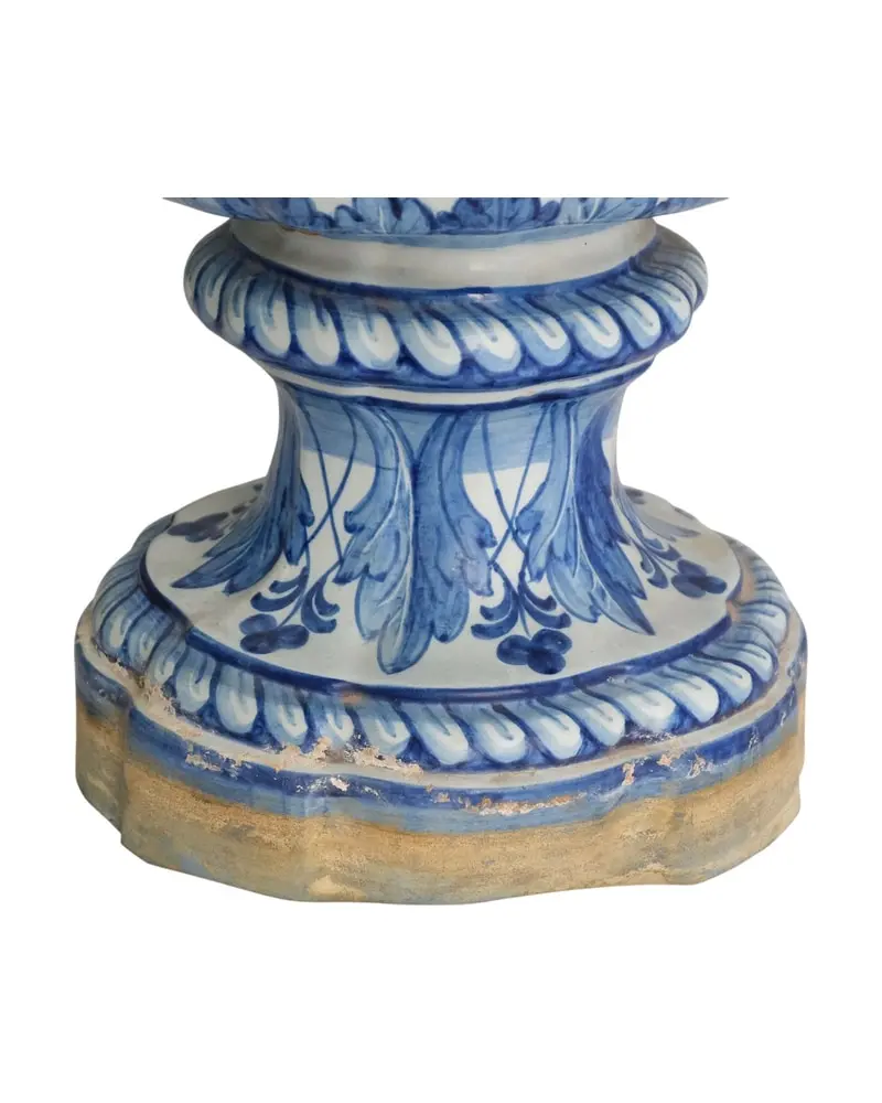 Jarrón de Cerámica del Siglo XIX con Motivos en Azul, Objetos Decorativos, Siglo XIX · vista 11/12