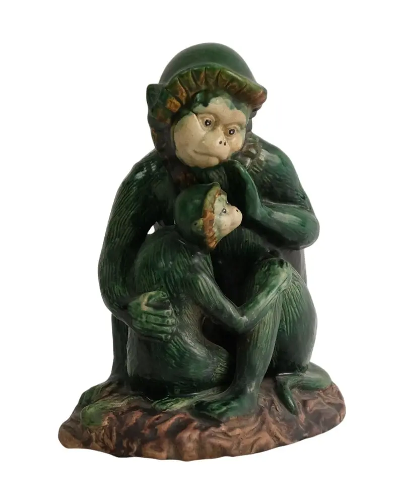 Escultura de Monos del Siglo XX en Cerámica, Objetos Decorativos, Primera mitad del siglo XX · vista 4/6