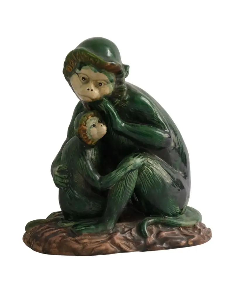 Escultura de Monos del Siglo XX en Cerámica, Objetos Decorativos, Primera mitad del siglo XX · vista 3/6