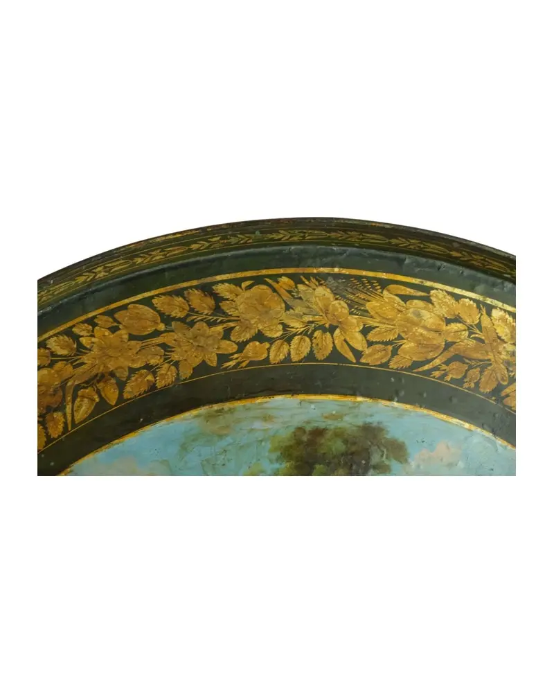 Bandeja Pintada del Siglo XIX con Motivos Florales, Objetos Decorativos, Siglo XIX · vista 3/9