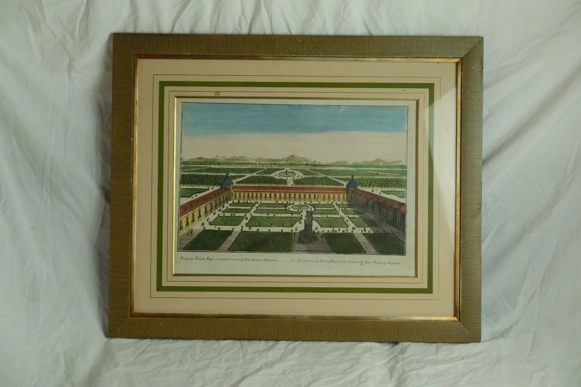 Grabado del Siglo XVIII del Jardín del Palacio Real de la Habana, Arte y Pintura, Siglo XVIII