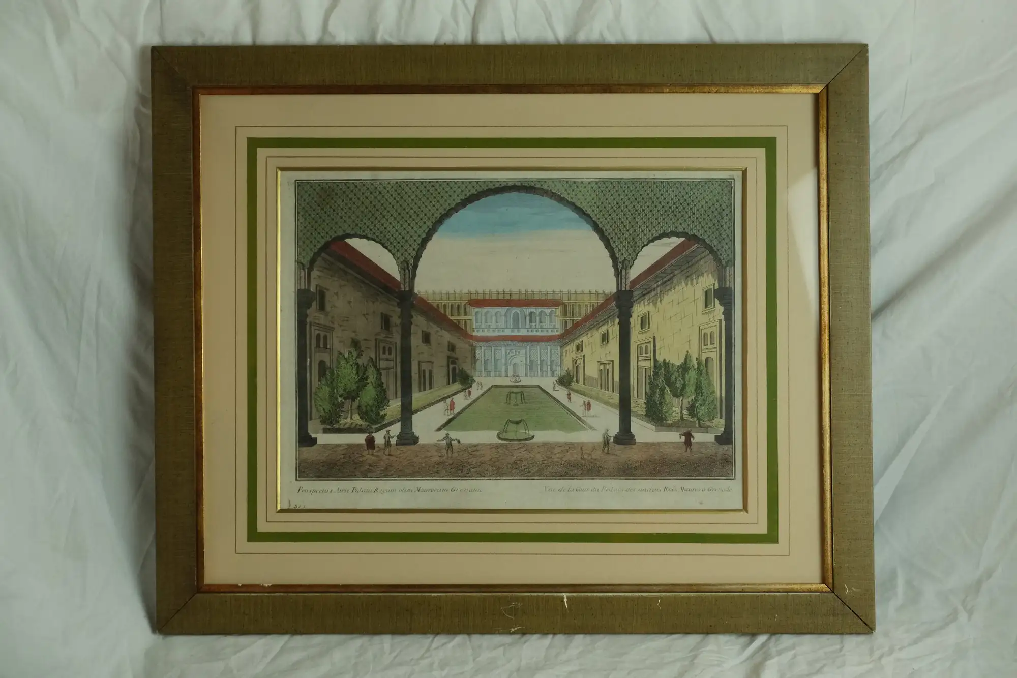 Grabado del Siglo XVIII del Palacio Real de Granada