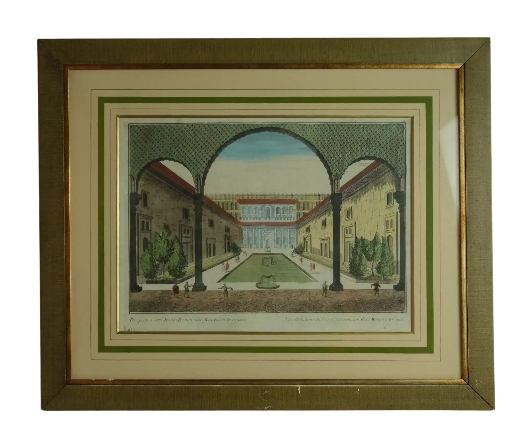 Grabado del Siglo XVIII del Palacio Real de Granada