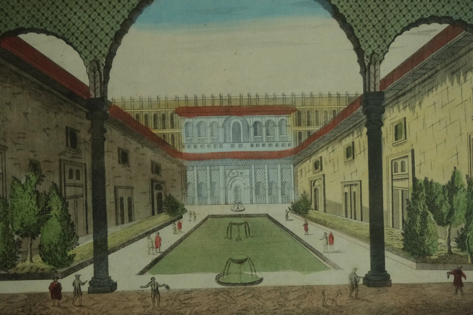 Grabado del Siglo XVIII del Palacio Real de Granada, Arte y Pintura, Siglo XVIII · vista 2/4