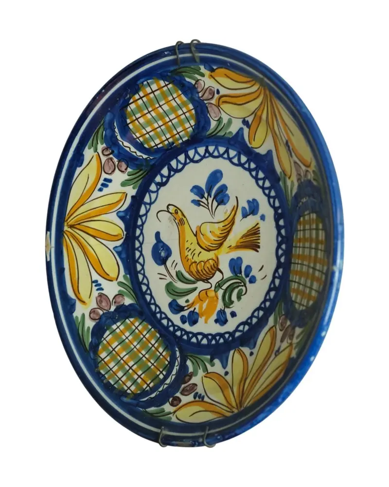 Plato de Cerámica del Siglo XX con Motivo de Pájaro, Objetos Decorativos, Primera mitad del siglo XX · vista 5/5