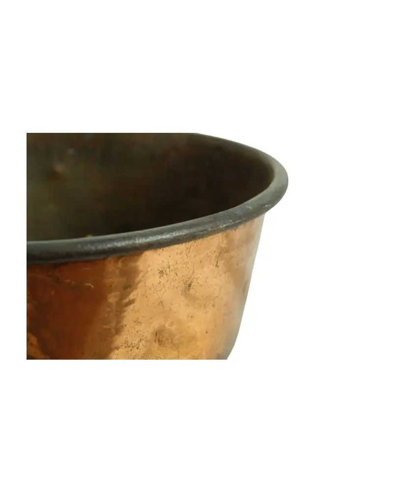 Cuenco de Cobre del Siglo XIX con Bordes de Hierro, Objetos Decorativos, Siglo XIX · vista 5/6
