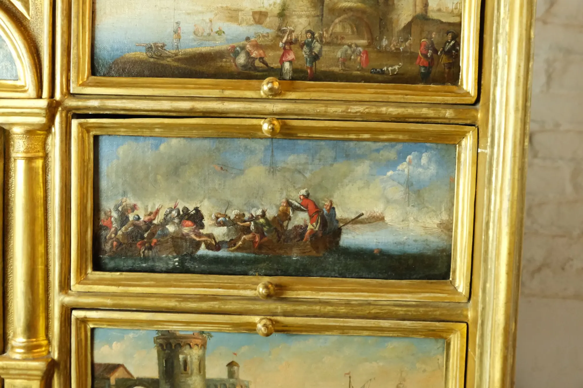 Cómoda del Siglo XVIII con Pinturas Marítimas, Cómodas y Escritorios, Siglo XVIII · vista 7/22