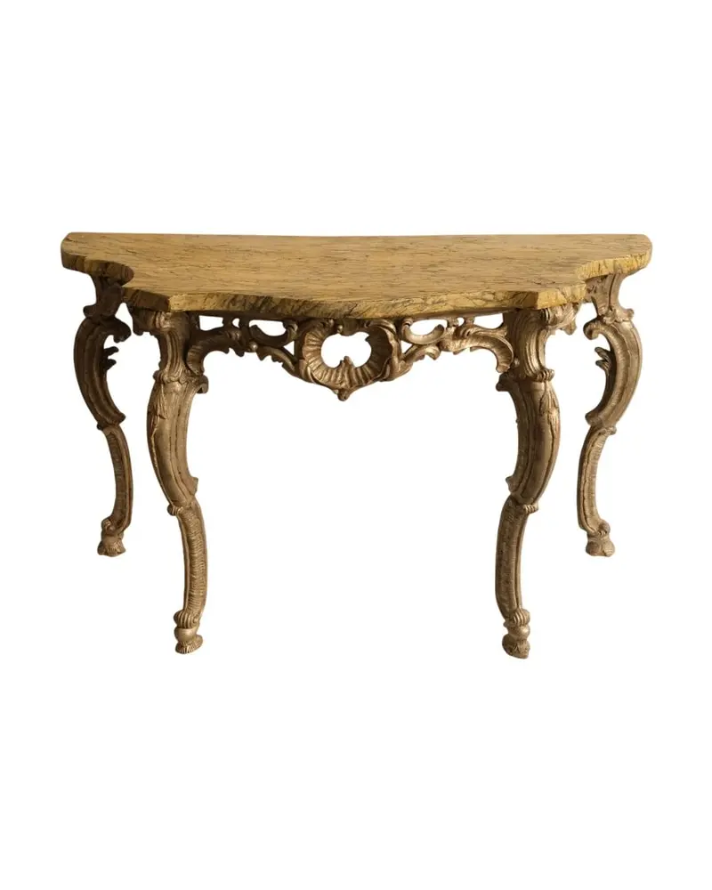 Mesa Consola del Siglo XVIII con Detalles Tallados, Mesas, Siglo XVIII