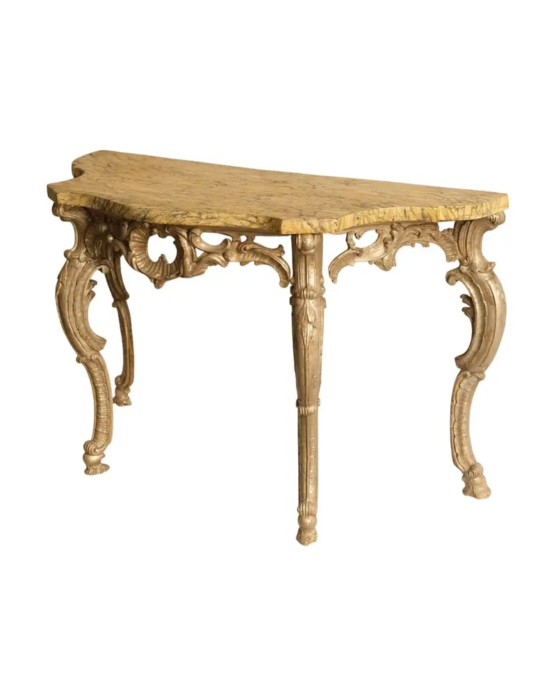 Mesa Consola del Siglo XVIII con Detalles Tallados, Mesas, Siglo XVIII · vista 3/9