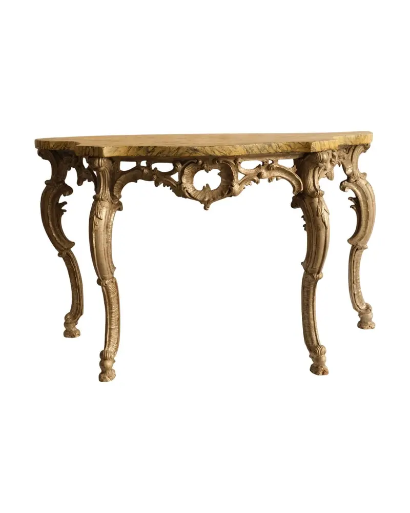 Mesa del Siglo XVIII con Tapa de Madera Tallada, Mesas, Siglo XVIII