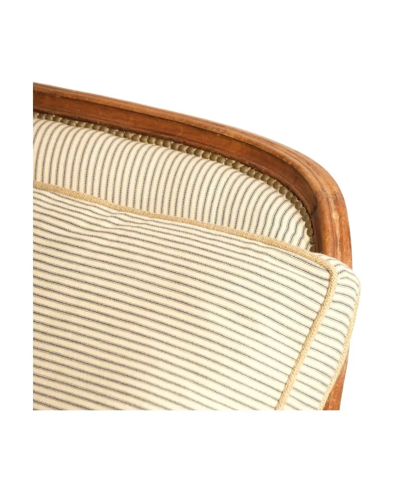 Sofá del Siglo XIX en Madera con Tapicería a Rayas, Sillas y Asientos, Siglo XIX · vista 4/14