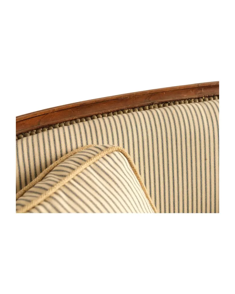 Sofá del Siglo XIX en Madera con Tapicería a Rayas, Sillas y Asientos, Siglo XIX · vista 7/14