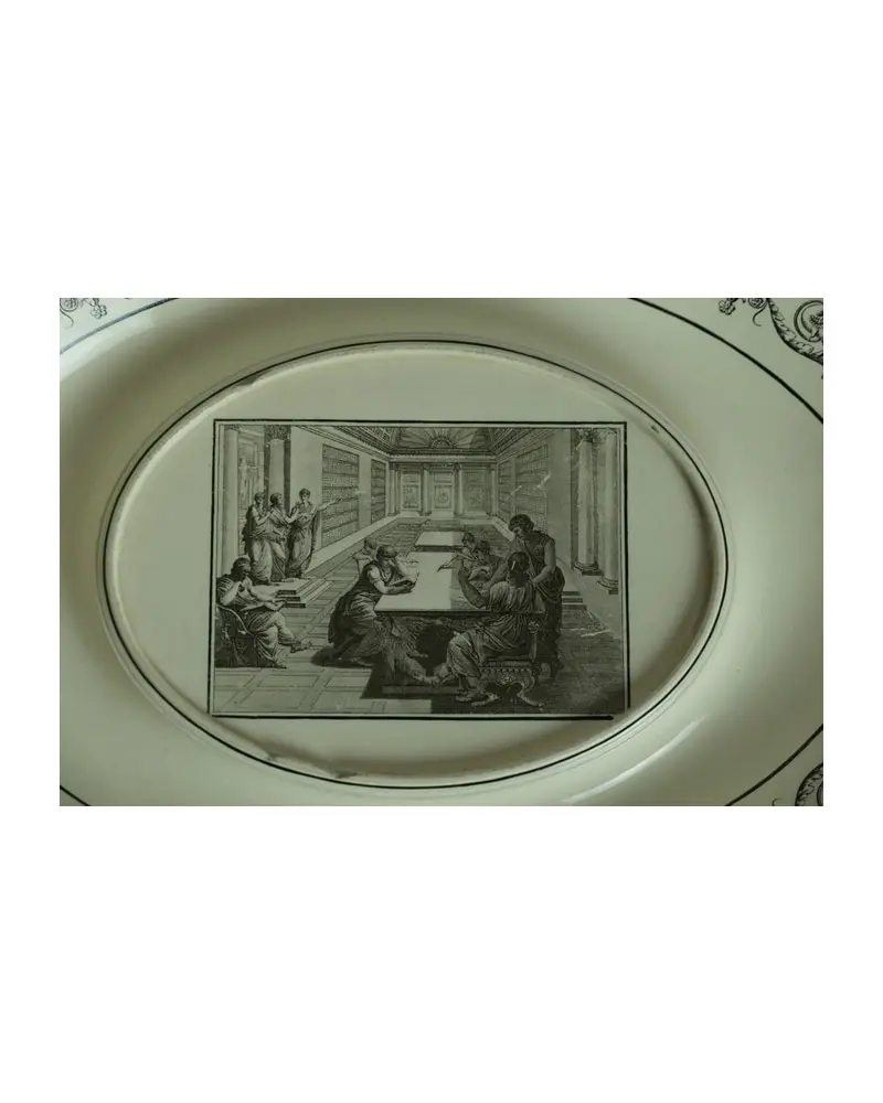 Tazón de Sopa del Siglo XIX con Plato y Asas, Objetos Decorativos, Siglo XIX · vista 7/7