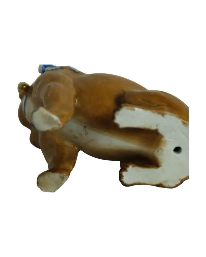 Pareja de Perros Pug del Siglo XIX en Porcelana, Objetos Decorativos, Siglo XIX · vista 6/7