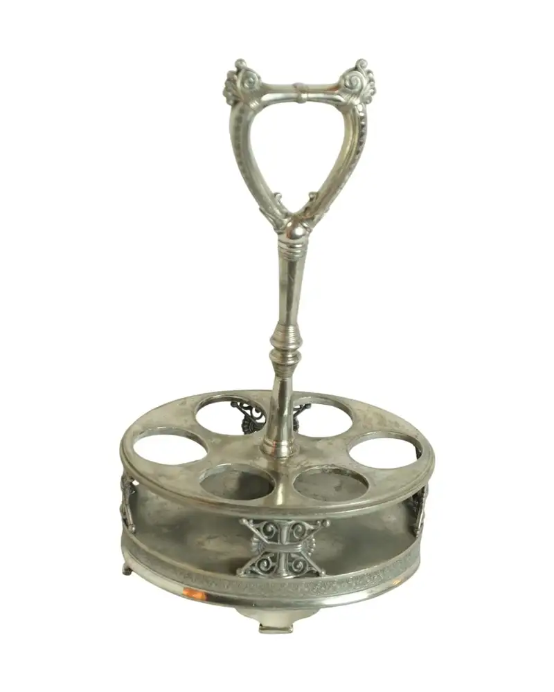 Soporte para Botellas del Siglo XIX en Metal