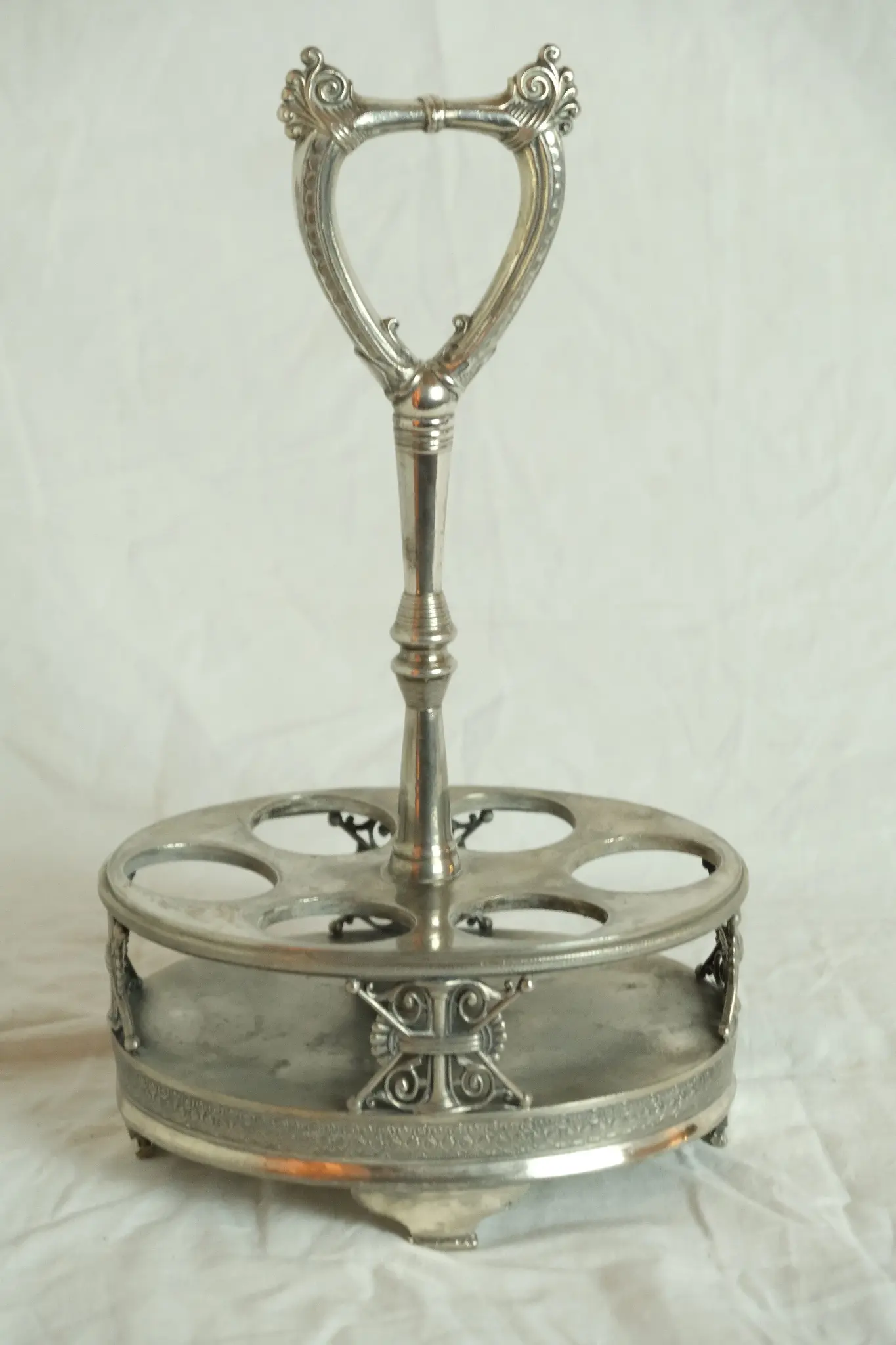 Soporte para Botellas del Siglo XIX en Metal, Objetos Decorativos, Siglo XIX · vista 6/8