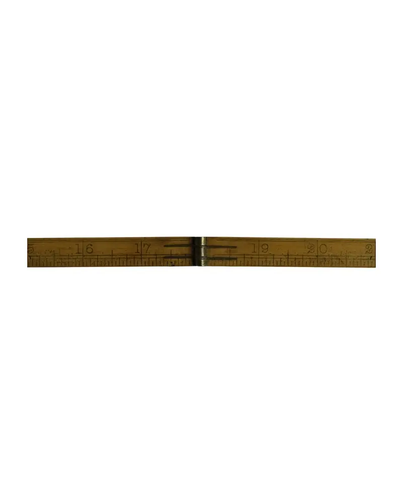 Regla de Medir del Siglo XIX en Madera con Bisagra de Latón, Objetos Decorativos, Siglo XIX · vista 5/7