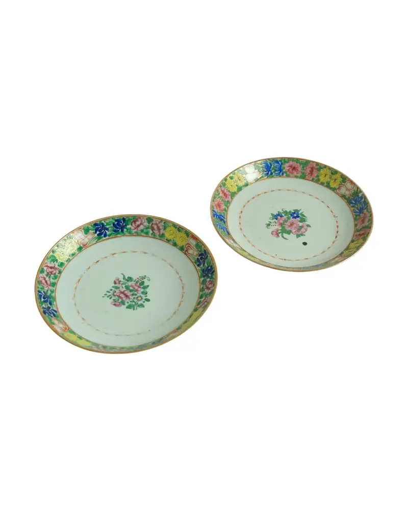 Platos de Cerámica del Siglo XIX con Decoración Floral, Objetos Decorativos, Siglo XIX · vista 4/6