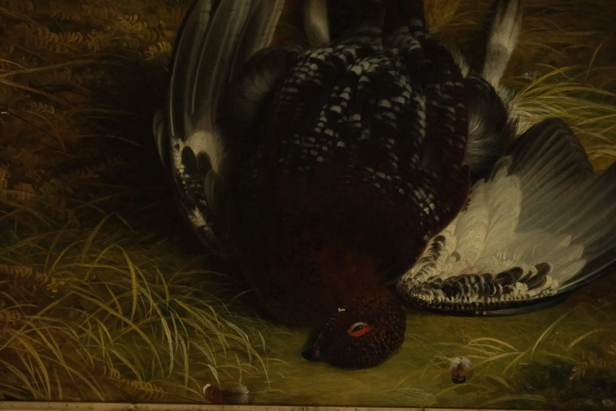 Pintura del Siglo XIX de Pájaro en Paisaje Natural, Arte y Pintura, Siglo XIX · vista 3/9