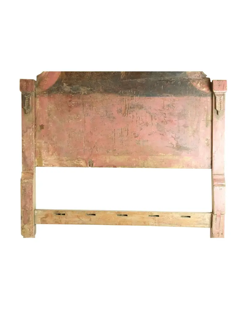 Cabecero de Cama del Siglo XIX con Decoración Pintada, Camas, Siglo XIX · vista 3/17