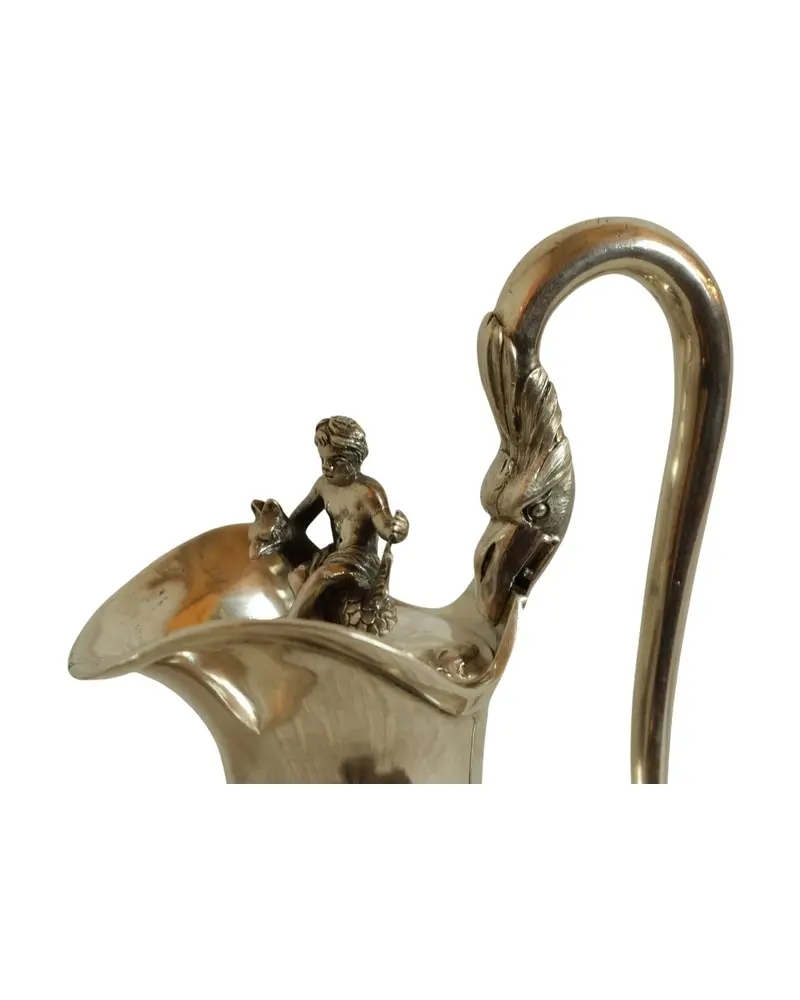 Jarra de Plata del Siglo XIX con Bandeja Ovalada, Objetos Decorativos, Siglo XIX · vista 3/9