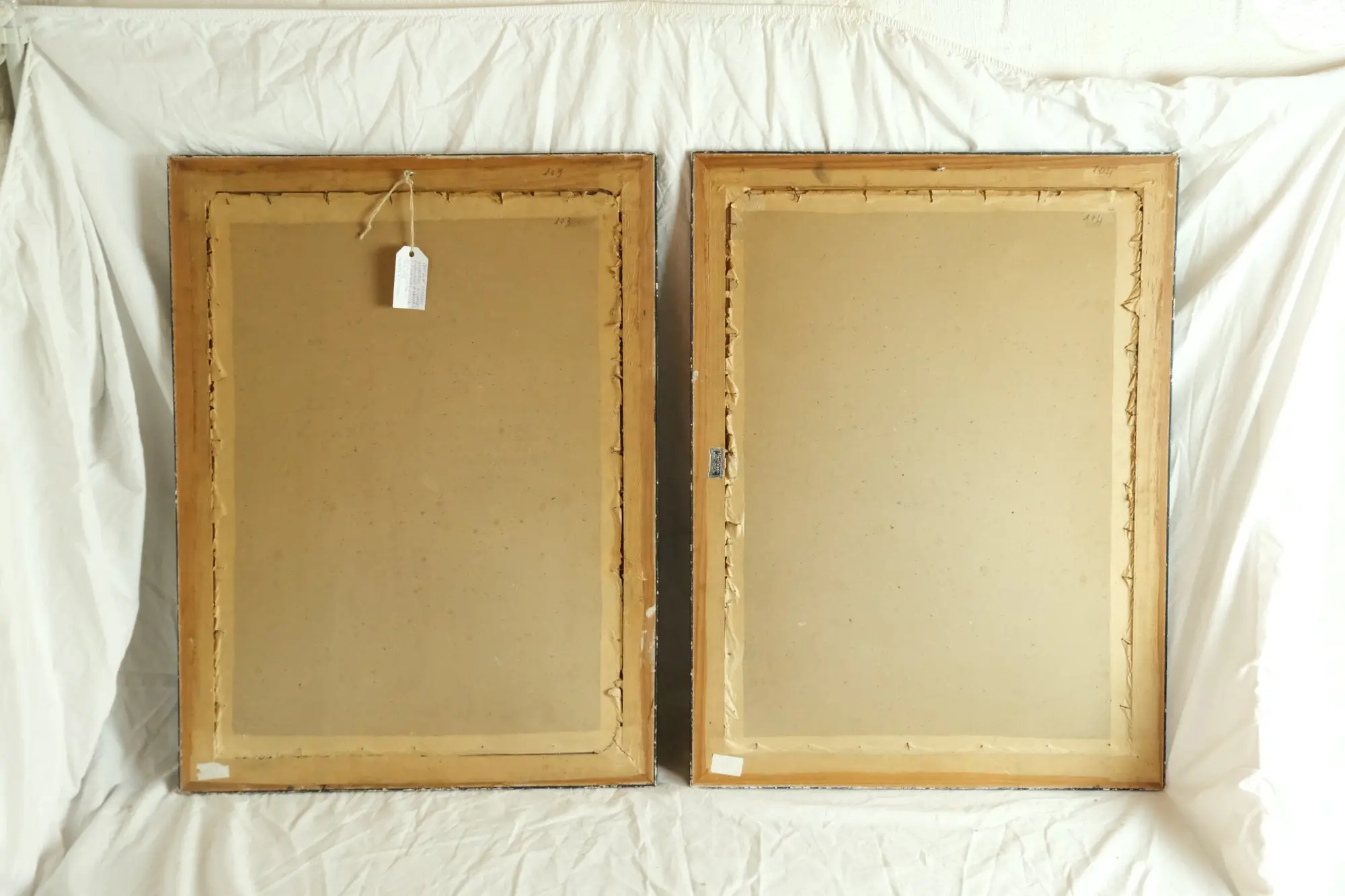 Pareja de Retratos del Siglo XIX en Marco de Madera, Arte y Pintura, Siglo XIX · vista 12/13