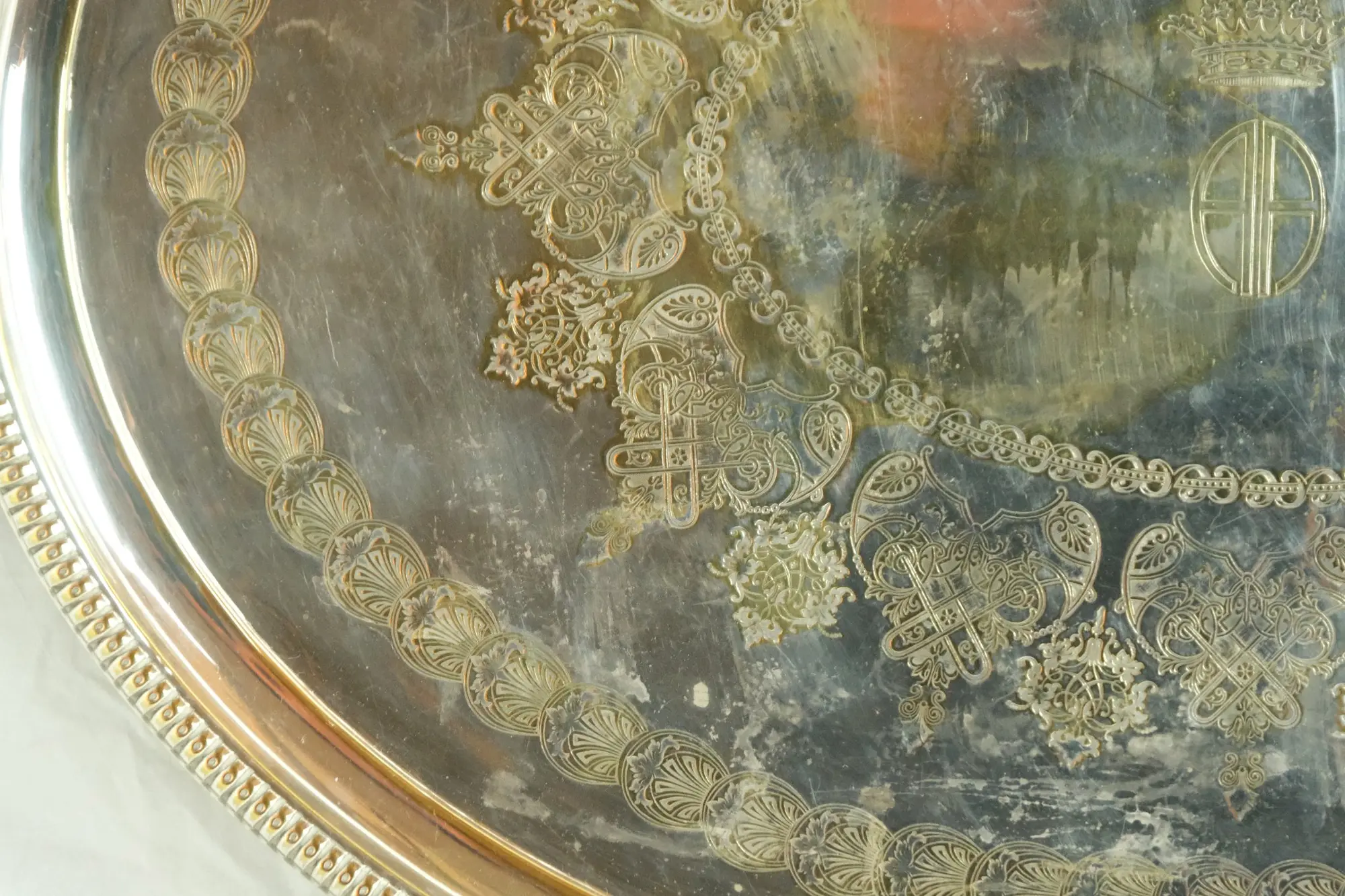 Bandeja Ovalada del Siglo XIX Plateda, Objetos Decorativos, Siglo XIX · vista 7/15