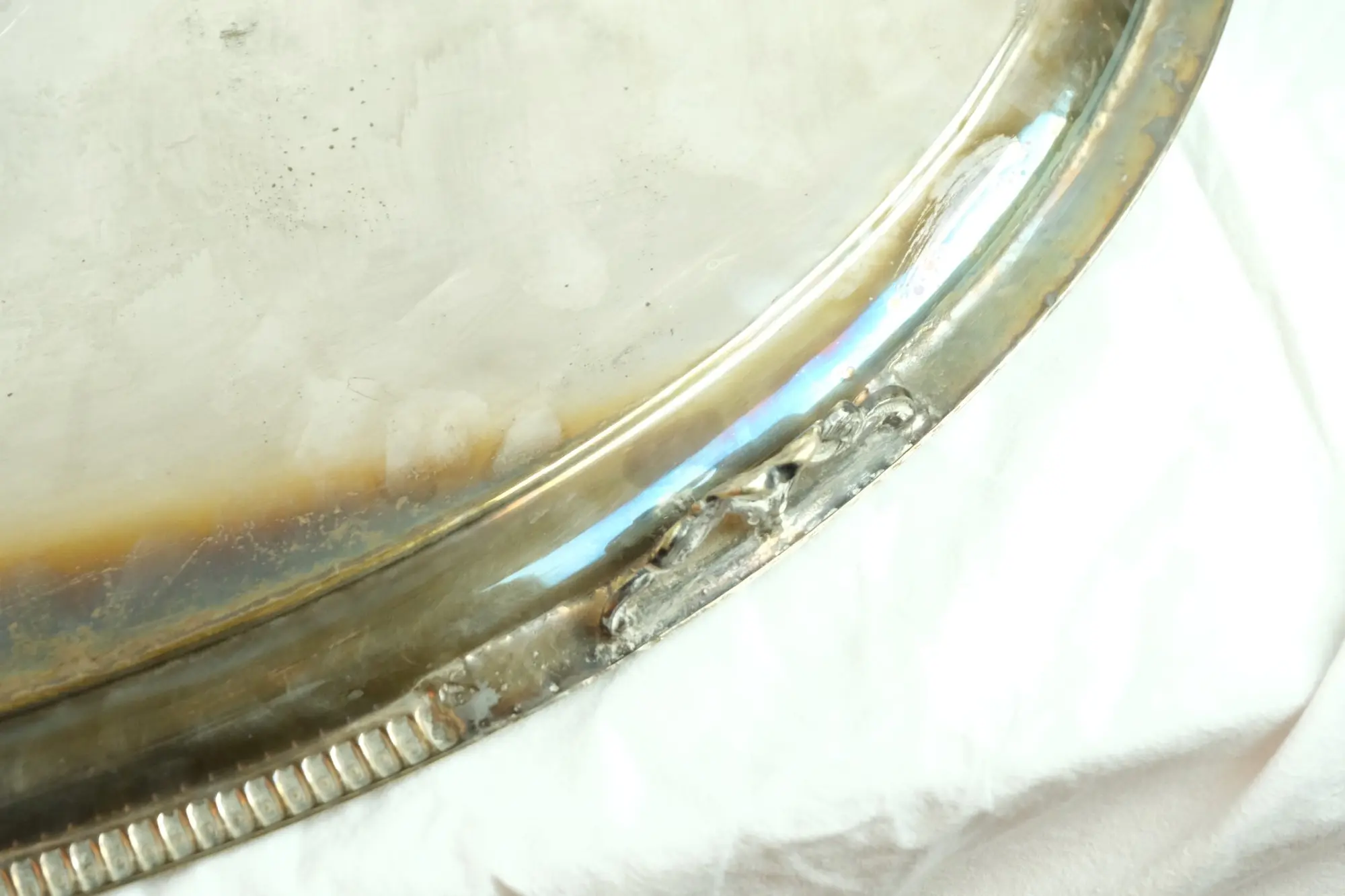 Bandeja Ovalada del Siglo XIX Plateda, Objetos Decorativos, Siglo XIX · vista 9/15