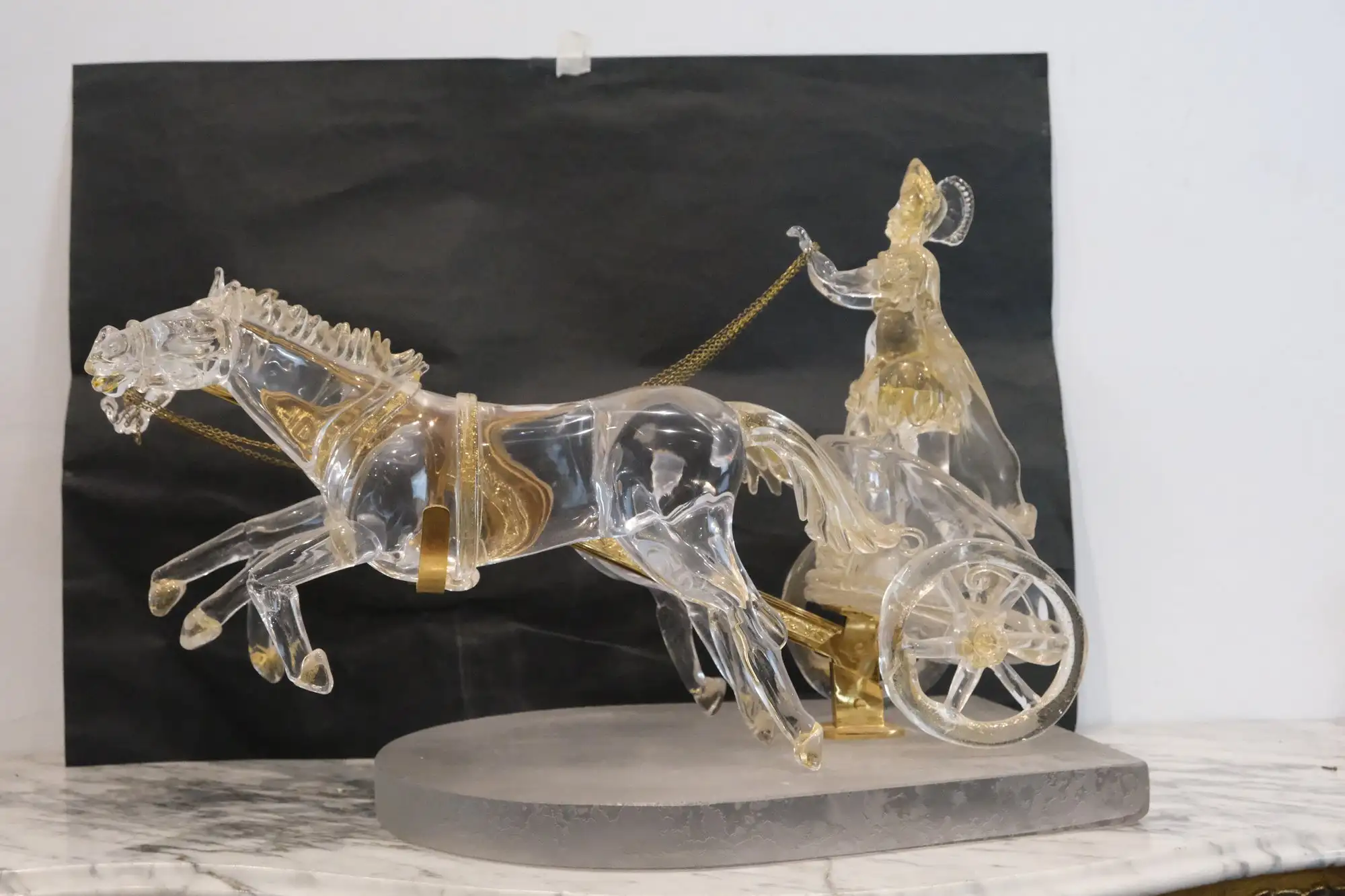 Carruaje Imperial de Cristal de Murano, Midcentury, Italiano