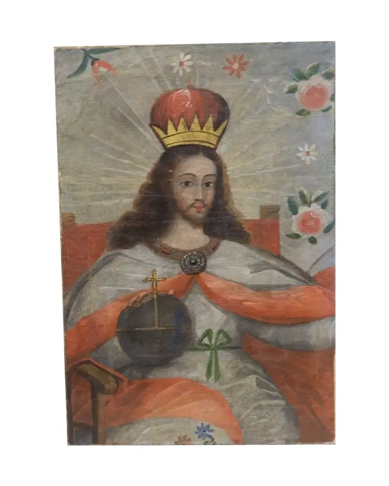 Pintura Religiosa del Siglo XVIII de Cristo Rey, Mexico