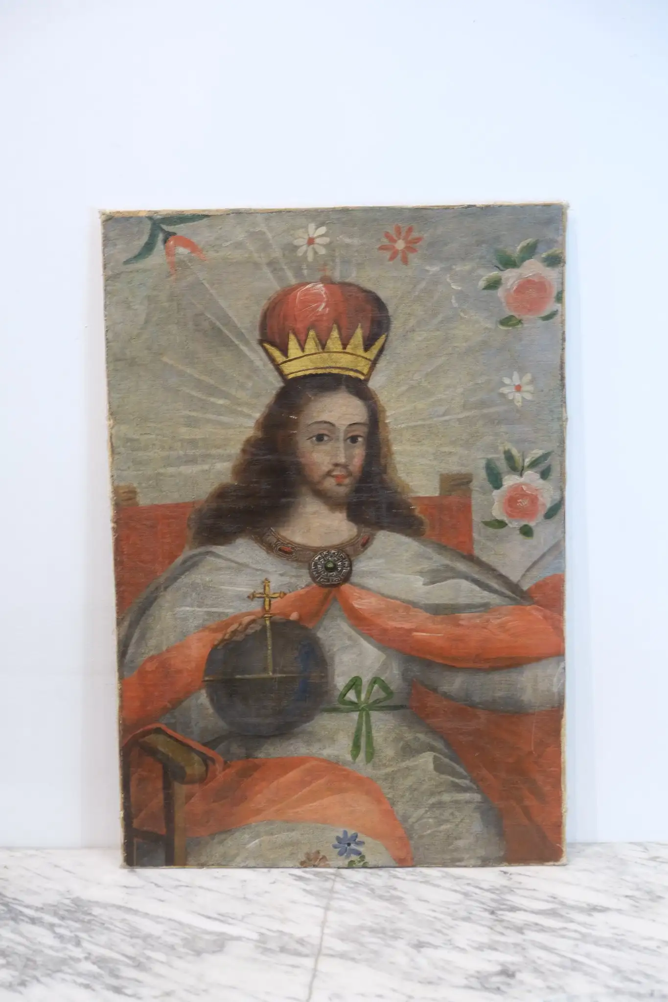 Pintura Religiosa del Siglo XVIII de Cristo Rey, Mexico