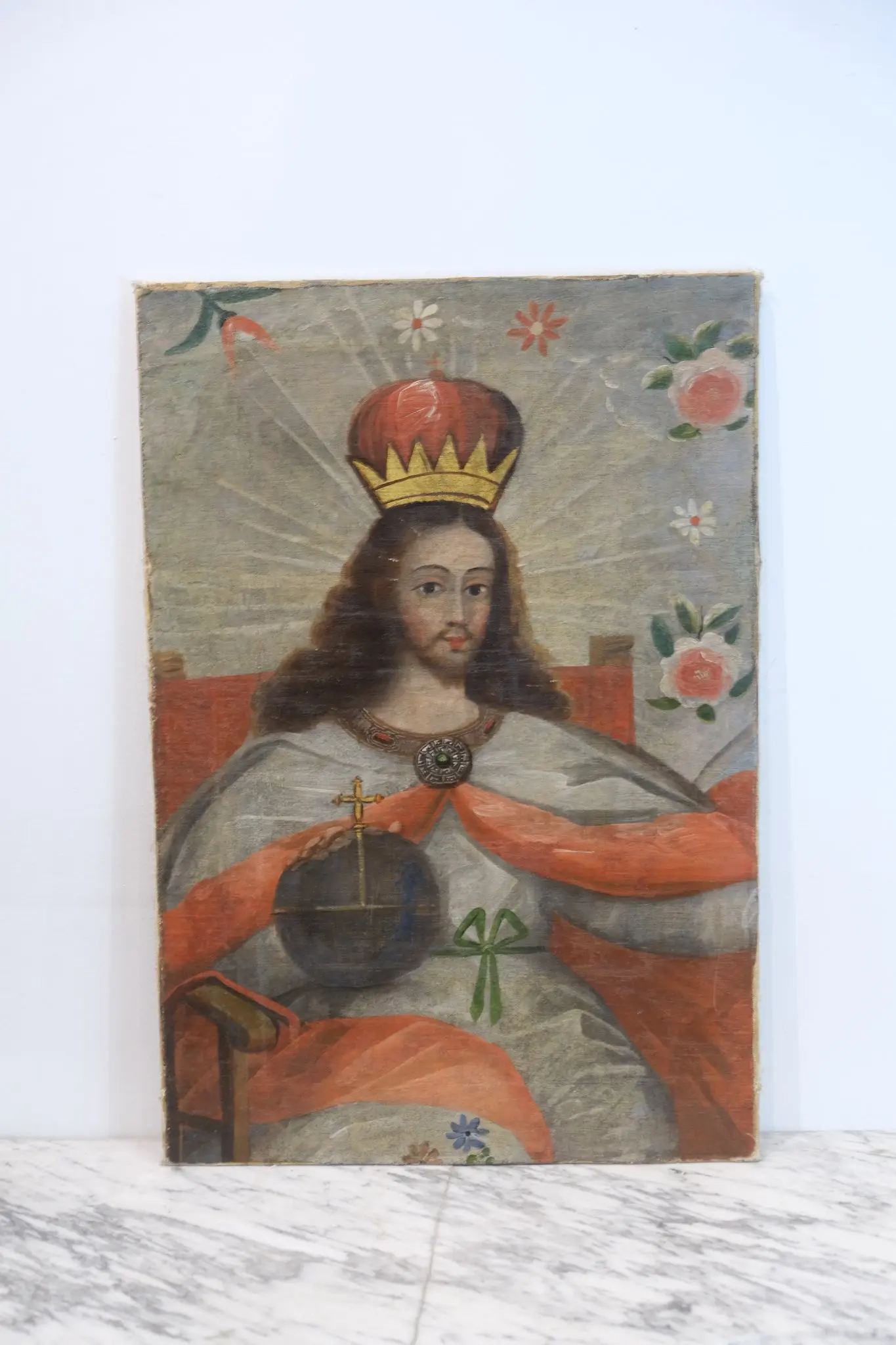 Pintura Religiosa del Siglo XVIII de Cristo Rey, Mexico