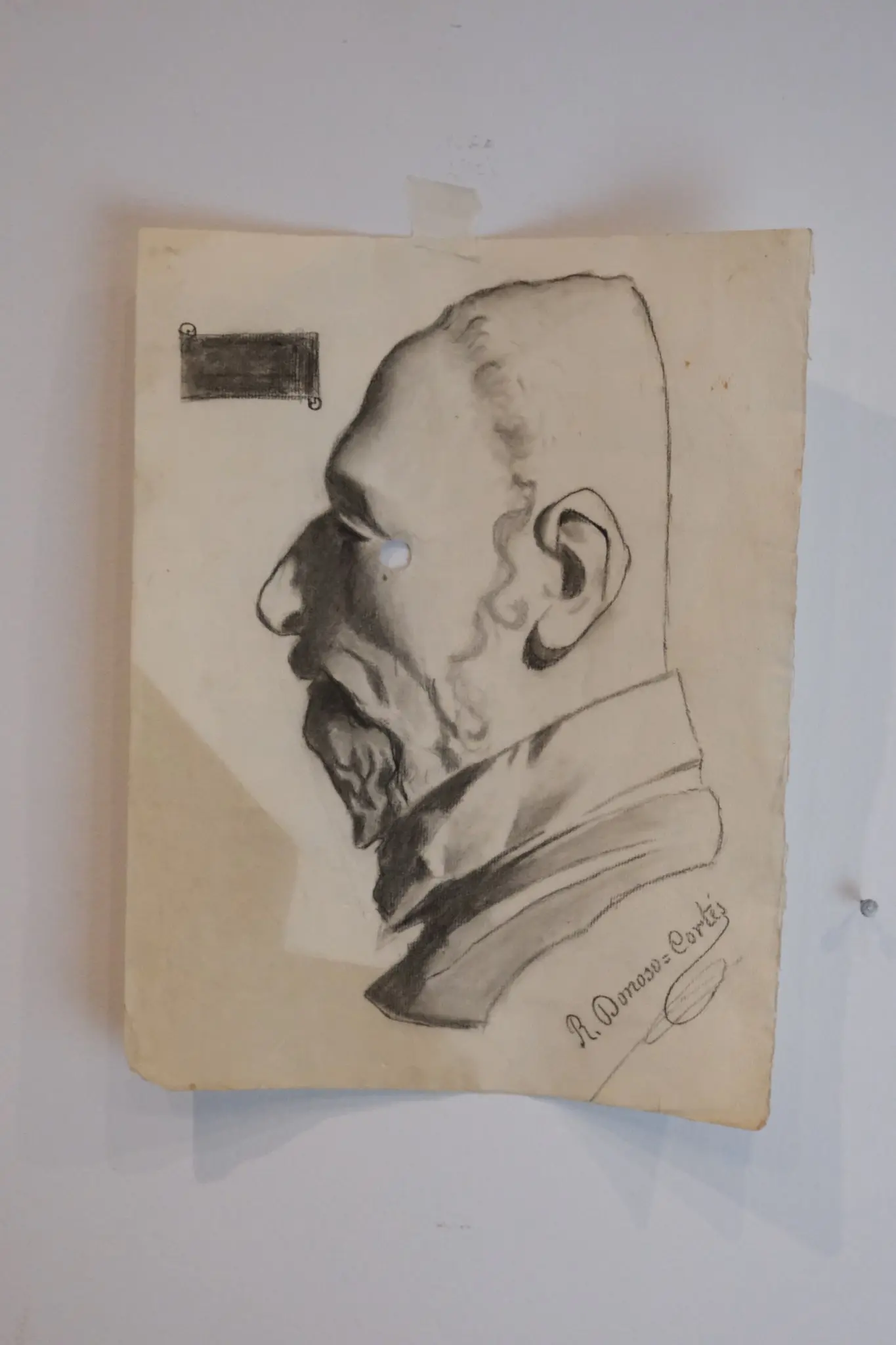 Lote completo de Ricardo Donoso Cortés joven, siglo XIX: documentación, esbozos y retrato, Arte y Pintura, Sig · vista 8/17