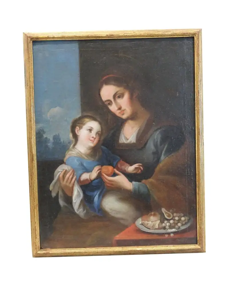 Huile de la Vierge avec l'Enfant et avocat, XIXe siècle, Mexique
